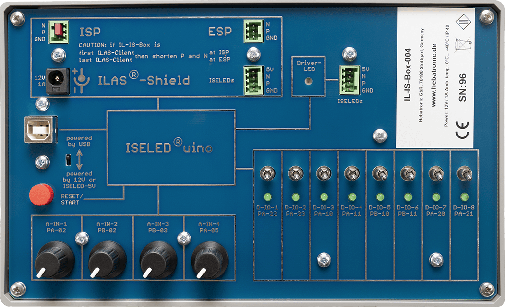 Hebatronic Product ILaS®-Initiator Combined Test Box for ISELED® and ILaS® LED Controllers