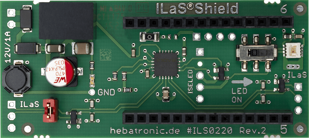 Hebatronic Product ILaS®-Shield Arduino Compatible Module for ISELED®uino